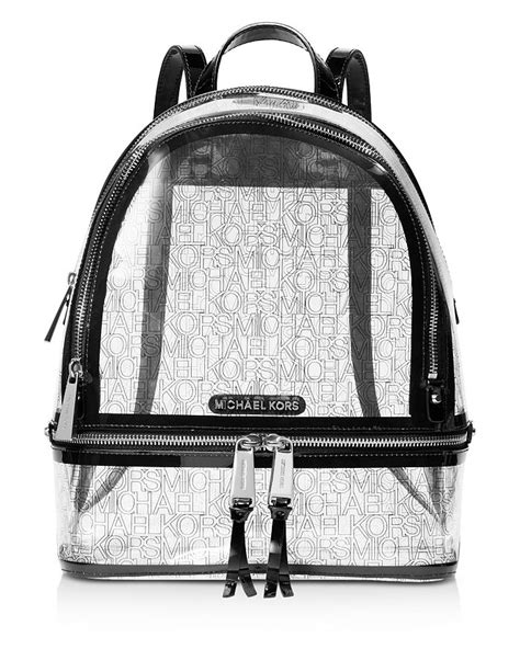 michael kors clear backpack.